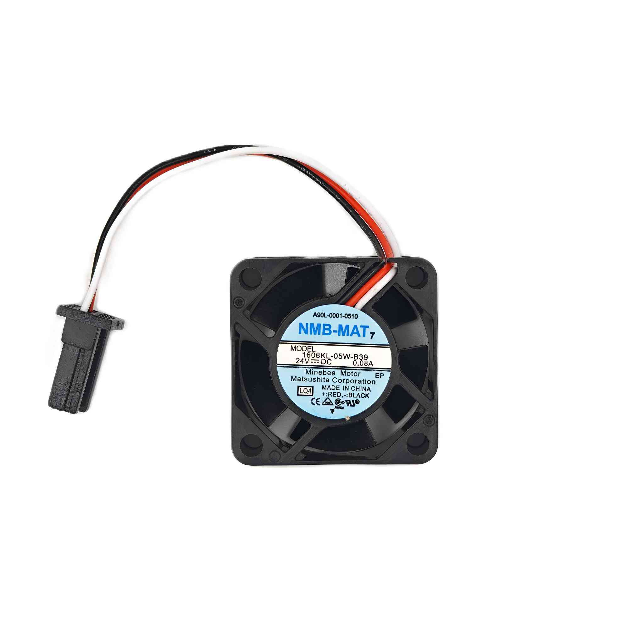 5V Axiallüfter NMB-MAT 1608KL-05W-B39 mit 0,08A Stromaufnahme