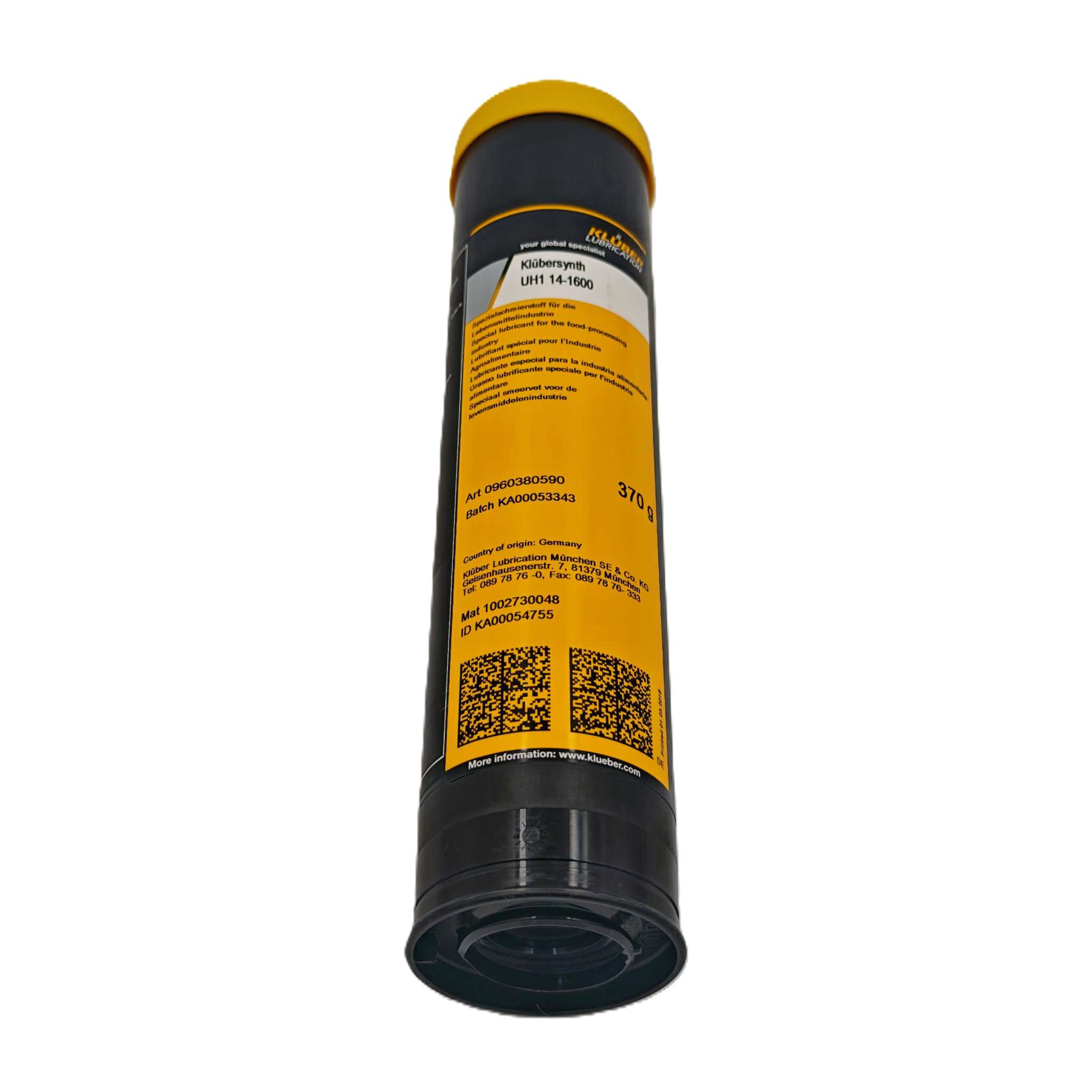 Klübersynth UH1 14-1600 NSF H1 Schmierfett für Lebensmittelmaschinen
